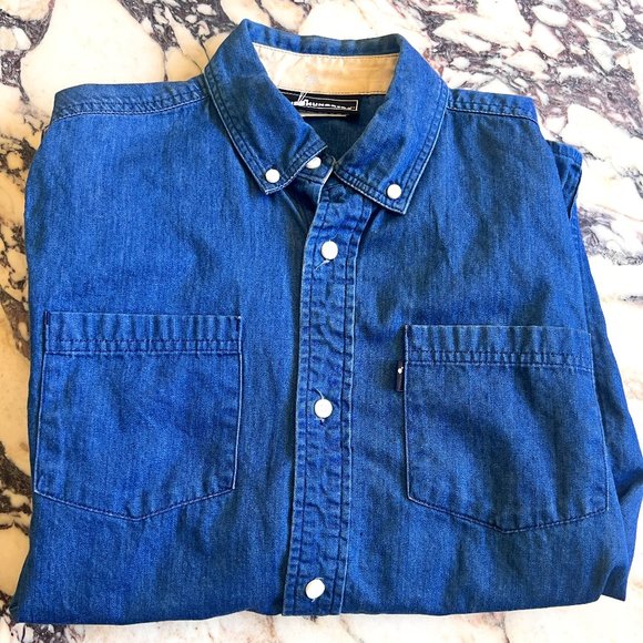 THE HUNDREDS MENS DENIM SHIRT MEDIUM - Picture 1 of 3